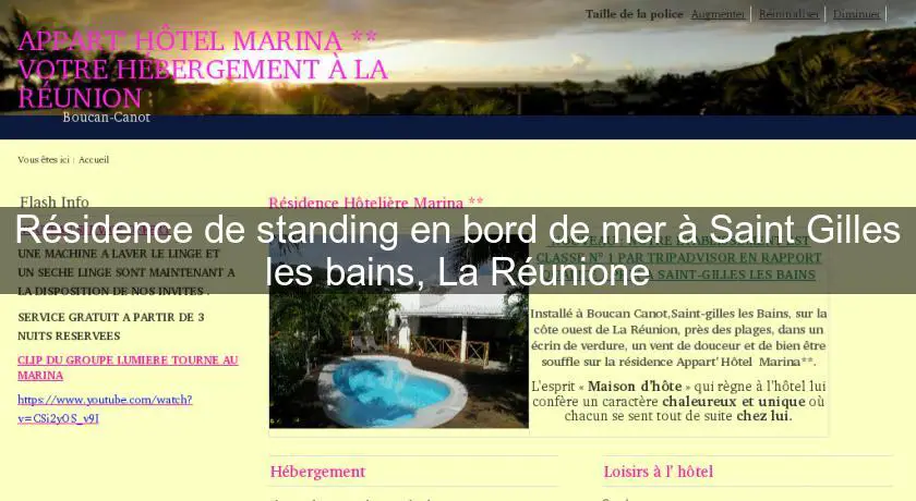 Résidence de standing en bord de mer à Saint Gilles les bains, La Réunione