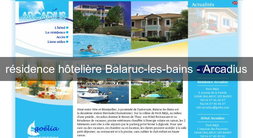 résidence hôtelière Balaruc-les-bains - Arcadius résidence hôtelière Balaruc-les-bains - Arcadius
