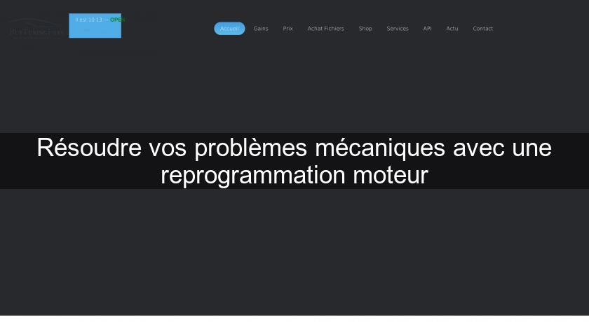 Résoudre vos problèmes mécaniques avec une reprogrammation moteur Résoudre vos problèmes mécaniques avec une reprogrammation moteur