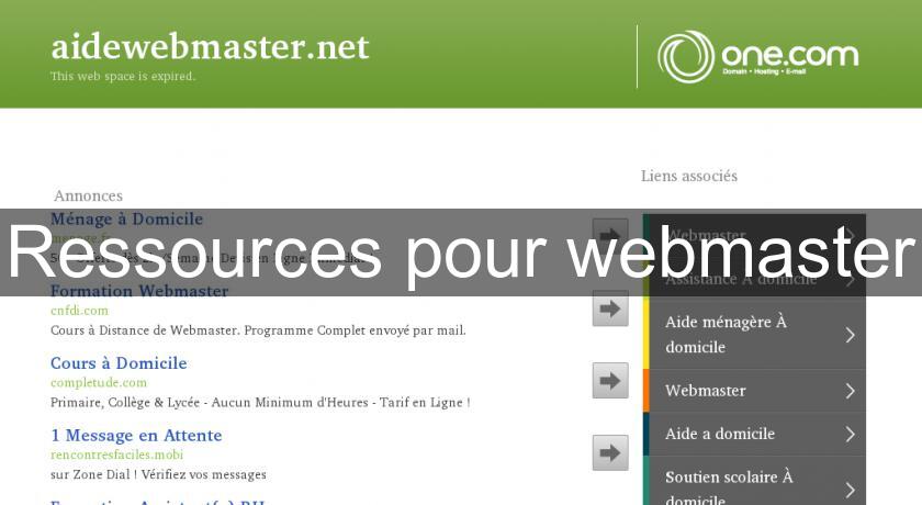Ressources pour webmaster