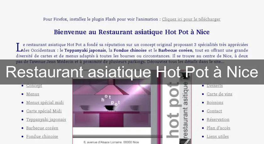 Restaurant asiatique Hot Pot à Nice