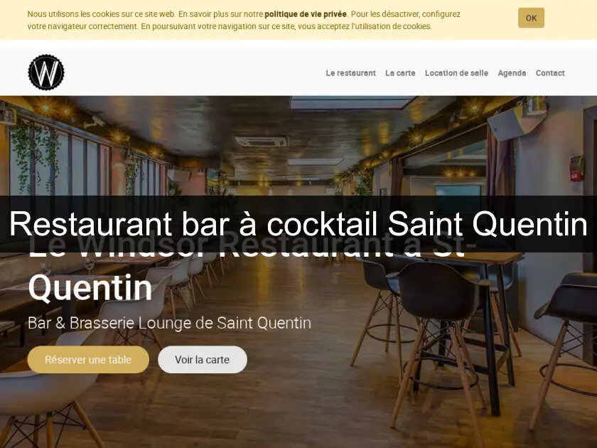 Restaurant bar à cocktail Saint Quentin