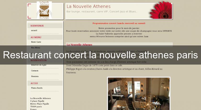 Restaurant concert la nouvelle athenes paris