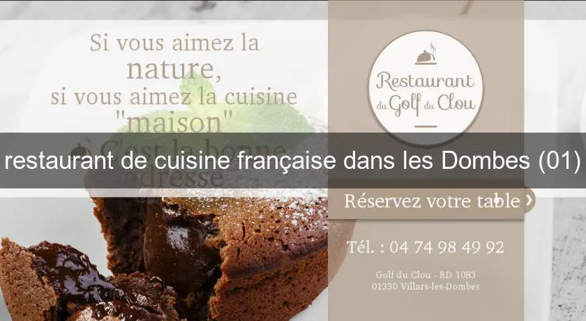 restaurant de cuisine française dans les Dombes (01)