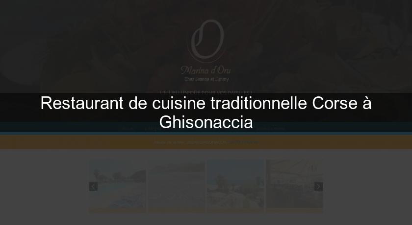 Restaurant de cuisine traditionnelle Corse à Ghisonaccia