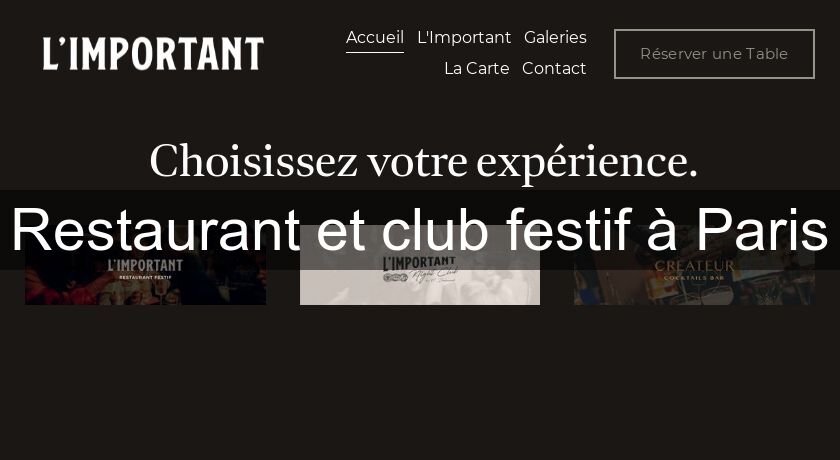 Restaurant et club festif à Paris