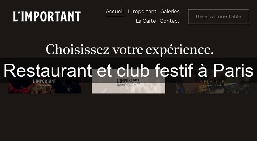 Restaurant et club festif à Paris Restaurant et club festif à Paris