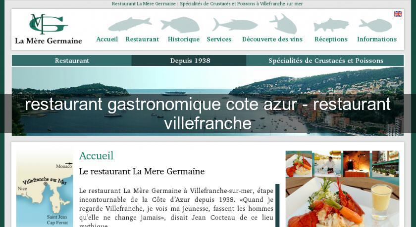 restaurant gastronomique cote azur - restaurant villefranche