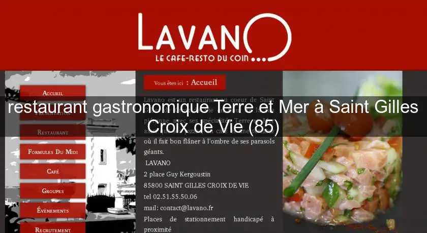 restaurant gastronomique Terre et Mer à Saint Gilles Croix de Vie (85)