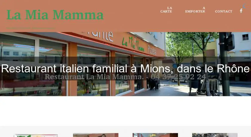Restaurant italien familial à Mions, dans le Rhône