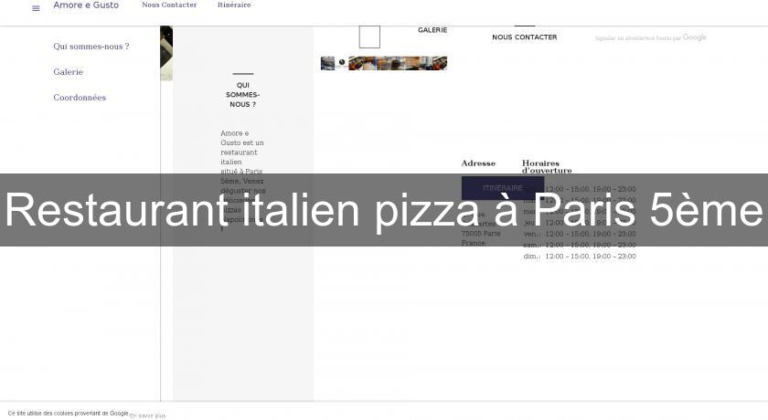 Restaurant italien pizza à Paris 5ème