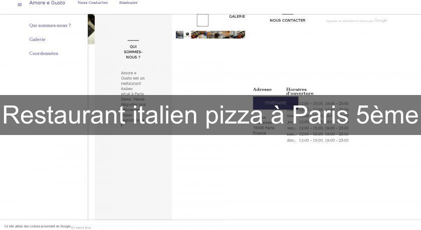Restaurant italien pizza à Paris 5ème Restaurant italien pizza à Paris 5ème