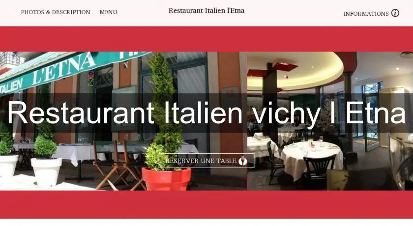 Restaurant Italien vichy l'Etna