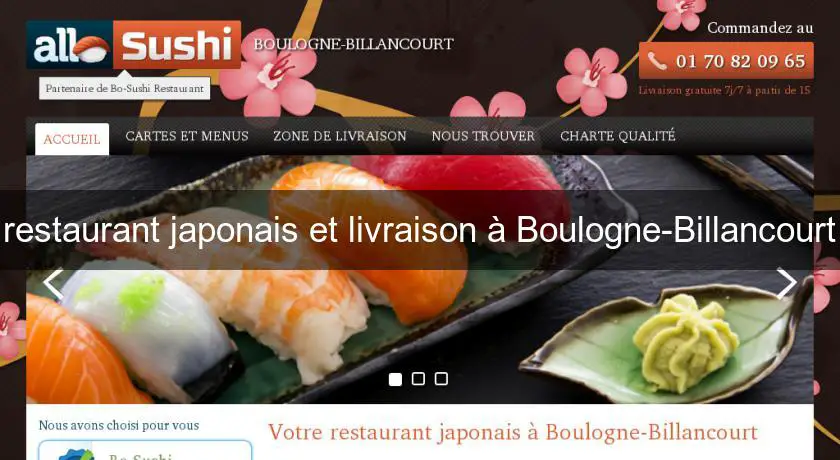 restaurant japonais et livraison à Boulogne-Billancourt