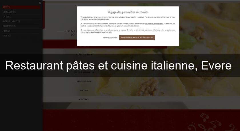 Restaurant pâtes et cuisine italienne, Evere 