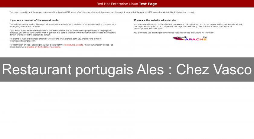 Restaurant portugais Ales : Chez Vasco Restaurant portugais Ales : Chez Vasco