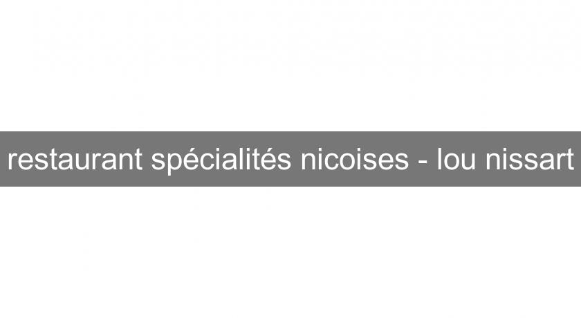 restaurant spécialités nicoises - lou nissart restaurant spécialités nicoises - lou nissart