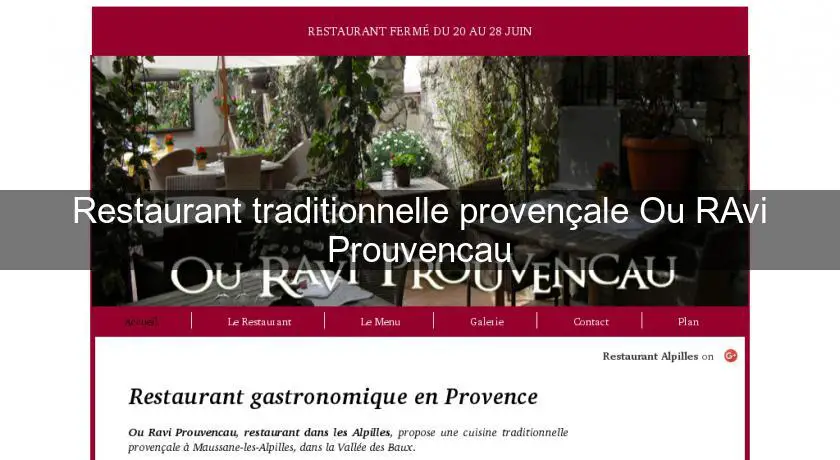 Restaurant traditionnelle provençale Ou RAvi Prouvencau