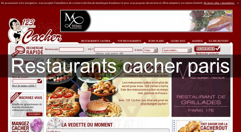 Restaurants cacher paris