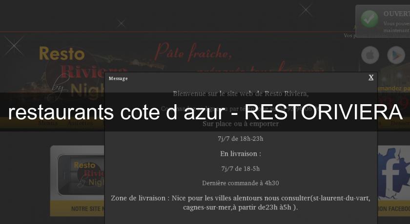 restaurants cote d'azur - RESTORIVIERA restaurants cote d'azur - RESTORIVIERA