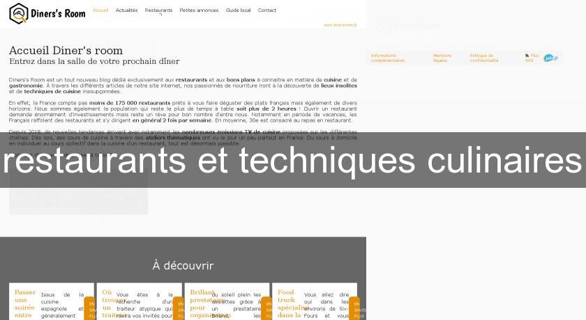restaurants et techniques culinaires restaurants et techniques culinaires