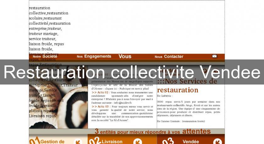 Restauration collectivite Vendee Restauration collectivite Vendee