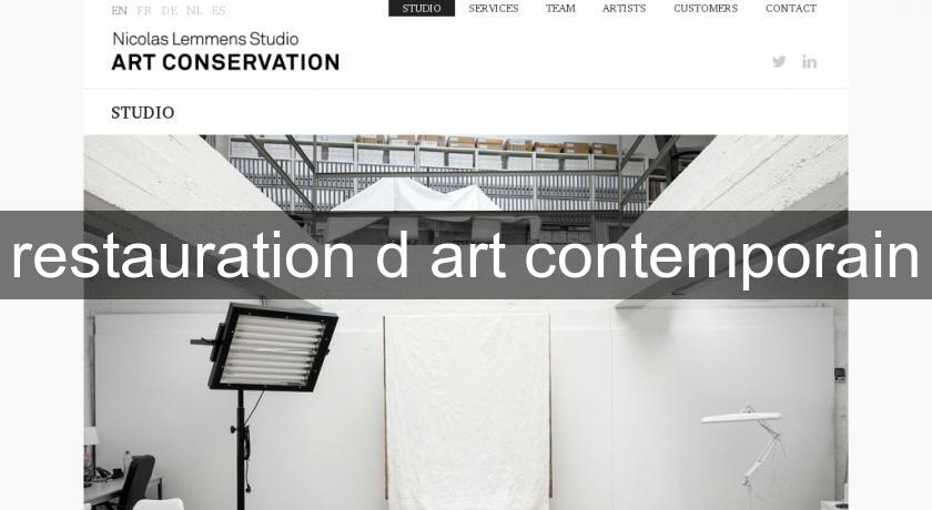 restauration d'art contemporain restauration d'art contemporain