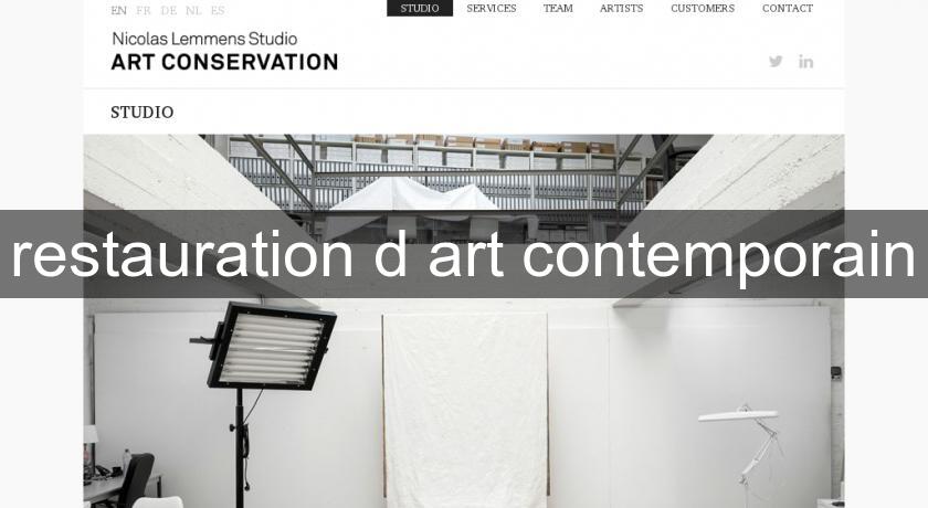 restauration d'art contemporain