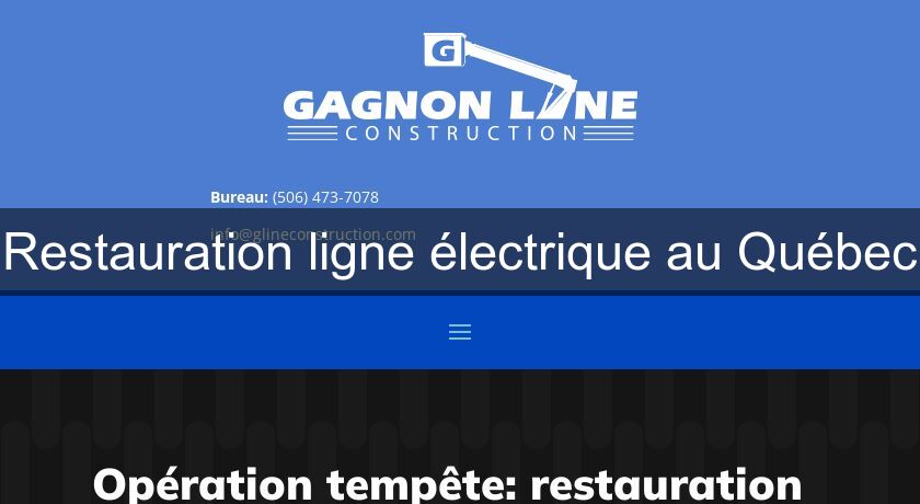 Restauration ligne électrique au Québec