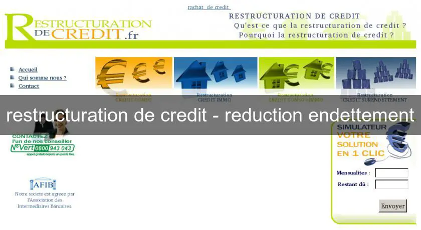 restructuration de credit - reduction endettement