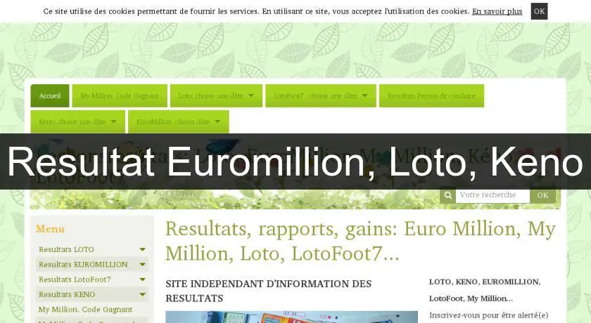Resultat Euromillion, Loto, Keno