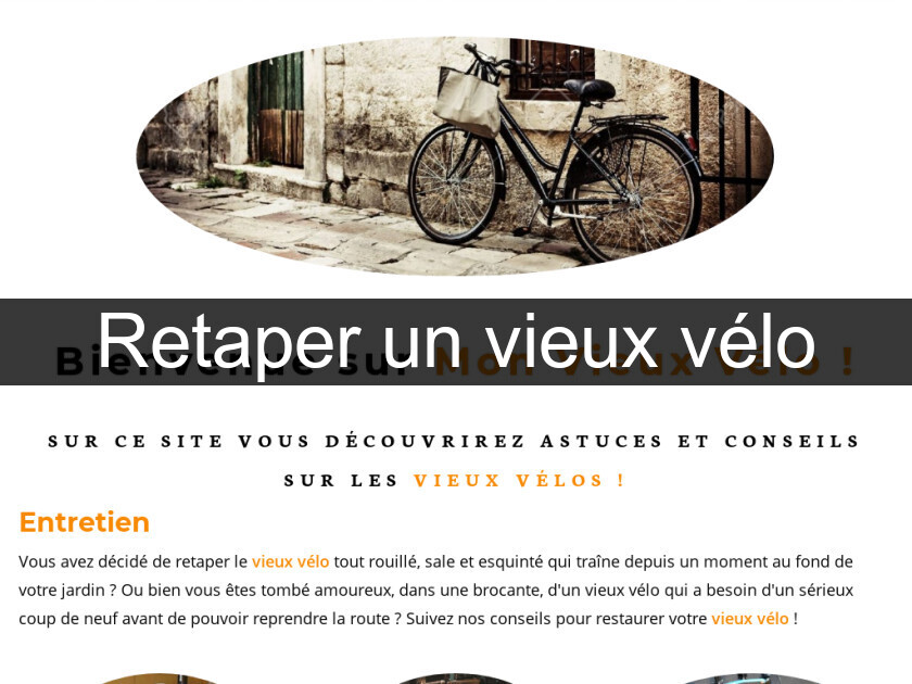 Retaper un vieux vélo Retaper un vieux vélo