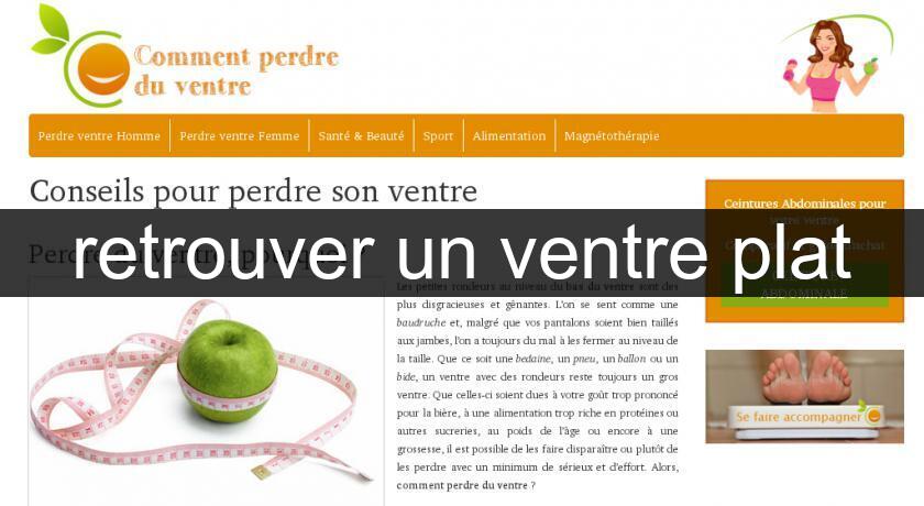 retrouver un ventre plat retrouver un ventre plat