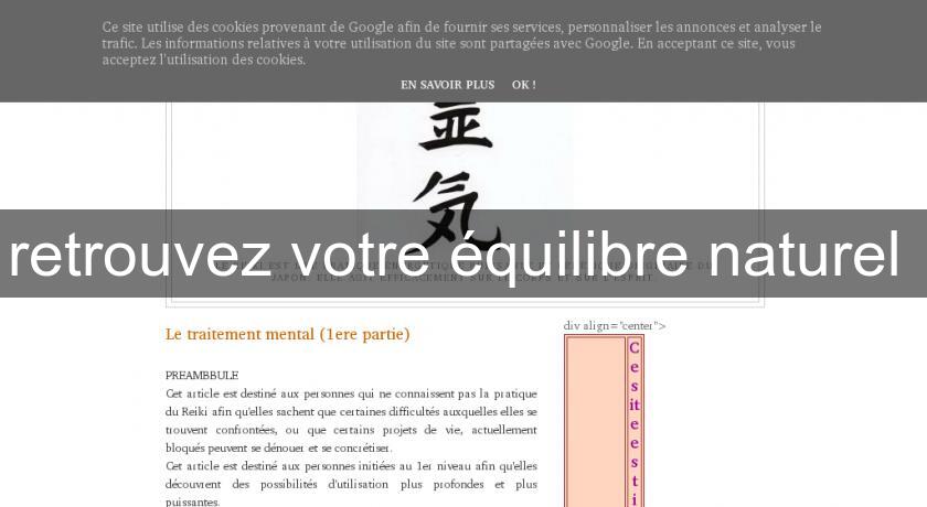 retrouvez votre équilibre naturel retrouvez votre équilibre naturel