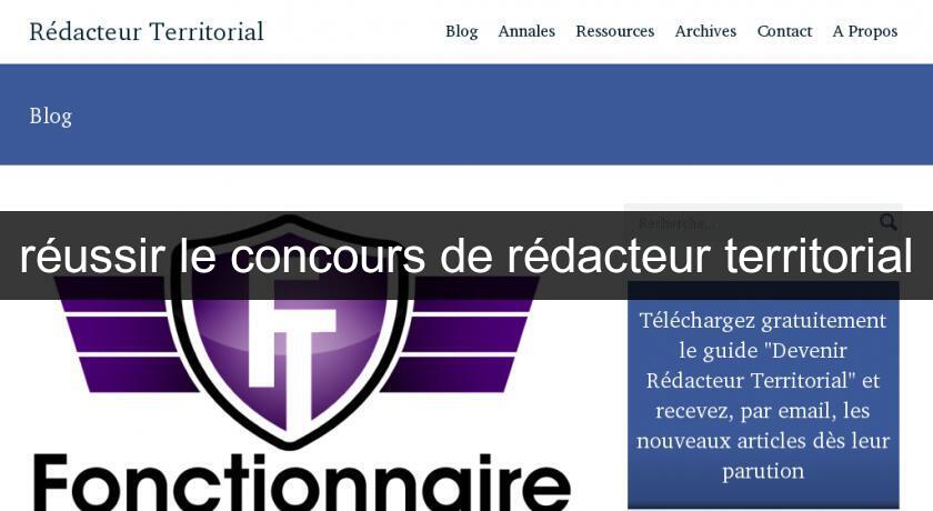 réussir le concours de rédacteur territorial réussir le concours de rédacteur territorial
