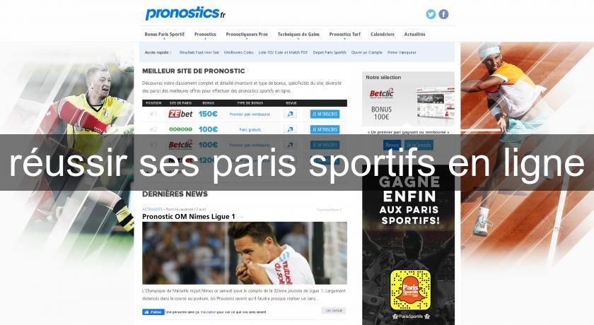 réussir ses paris sportifs en ligne