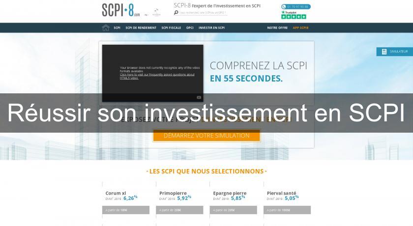 Réussir son investissement en SCPI Réussir son investissement en SCPI