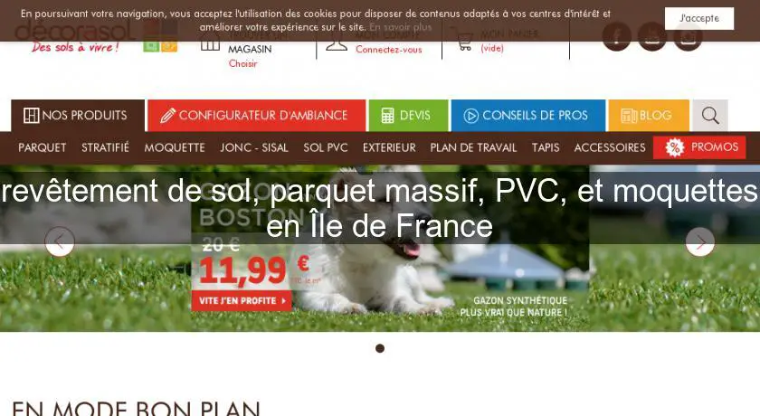 revêtement de sol, parquet massif, PVC, et moquettes en Île de France