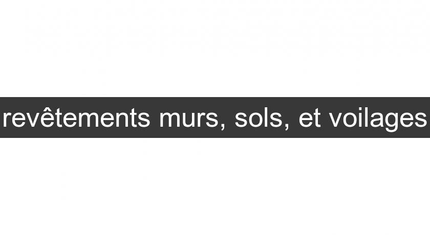 revêtements murs, sols, et voilages