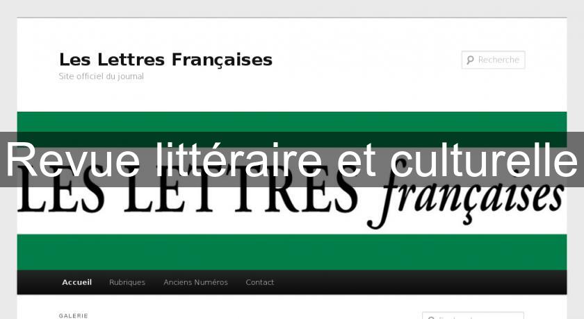 Revue littéraire et culturelle