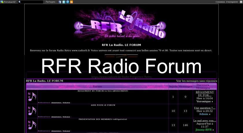 RFR Radio Forum RFR Radio Forum