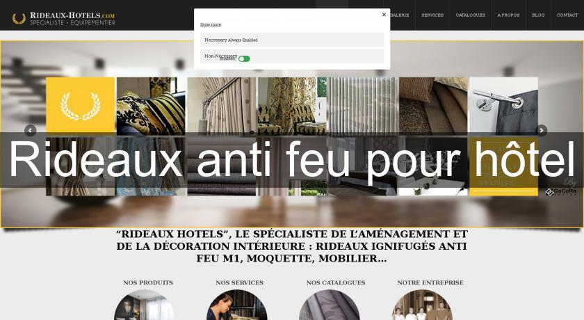 Rideaux anti feu pour hôtel Rideaux anti feu pour hôtel