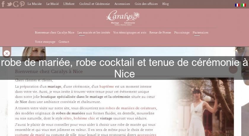 robe de mariée, robe cocktail et tenue de cérémonie à Nice