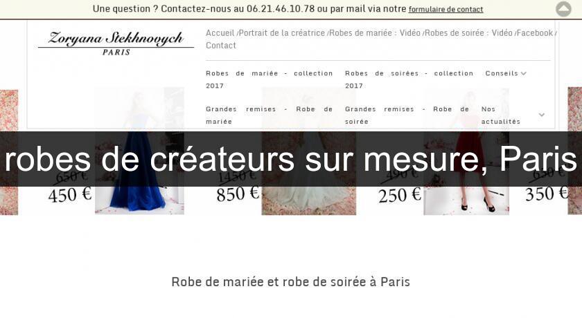 robes de créateurs sur mesure, Paris