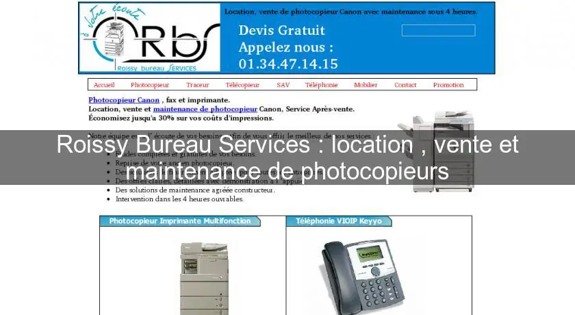 Roissy Bureau Services : location , vente et maintenance de photocopieurs