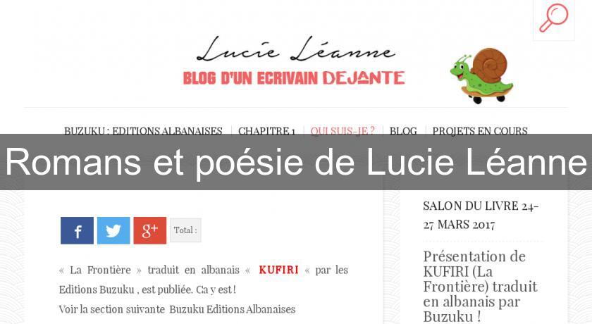 Romans et poésie de Lucie Léanne