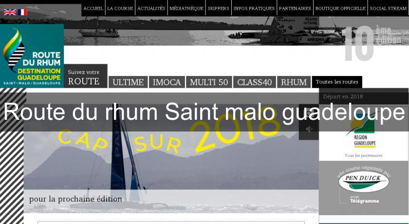 Route du rhum Saint malo guadeloupe