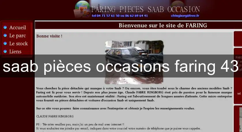 saab pièces occasions faring 43