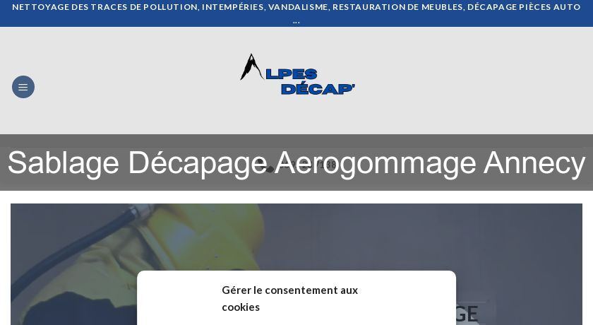 Sablage Décapage Aerogommage Annecy