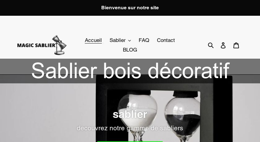 Sablier bois décoratif